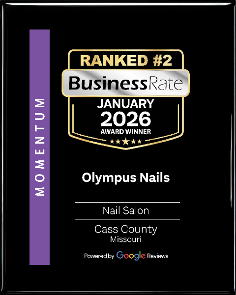 BusinessRate January 2026 Award Winner — Ranked #2, Olympus Nails, Cass County, Missouri